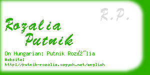 rozalia putnik business card